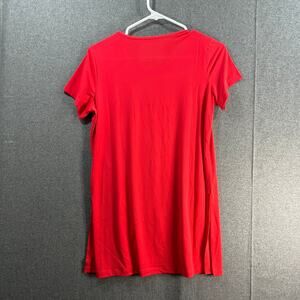 Susan Graver Modern Essentials Regular Liquid Knit Tunic Fiery Coral X-Small